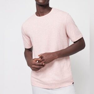 NWT Faherty Cloud Stripe Short Sleeve Tee XXL Color: Rose Cream